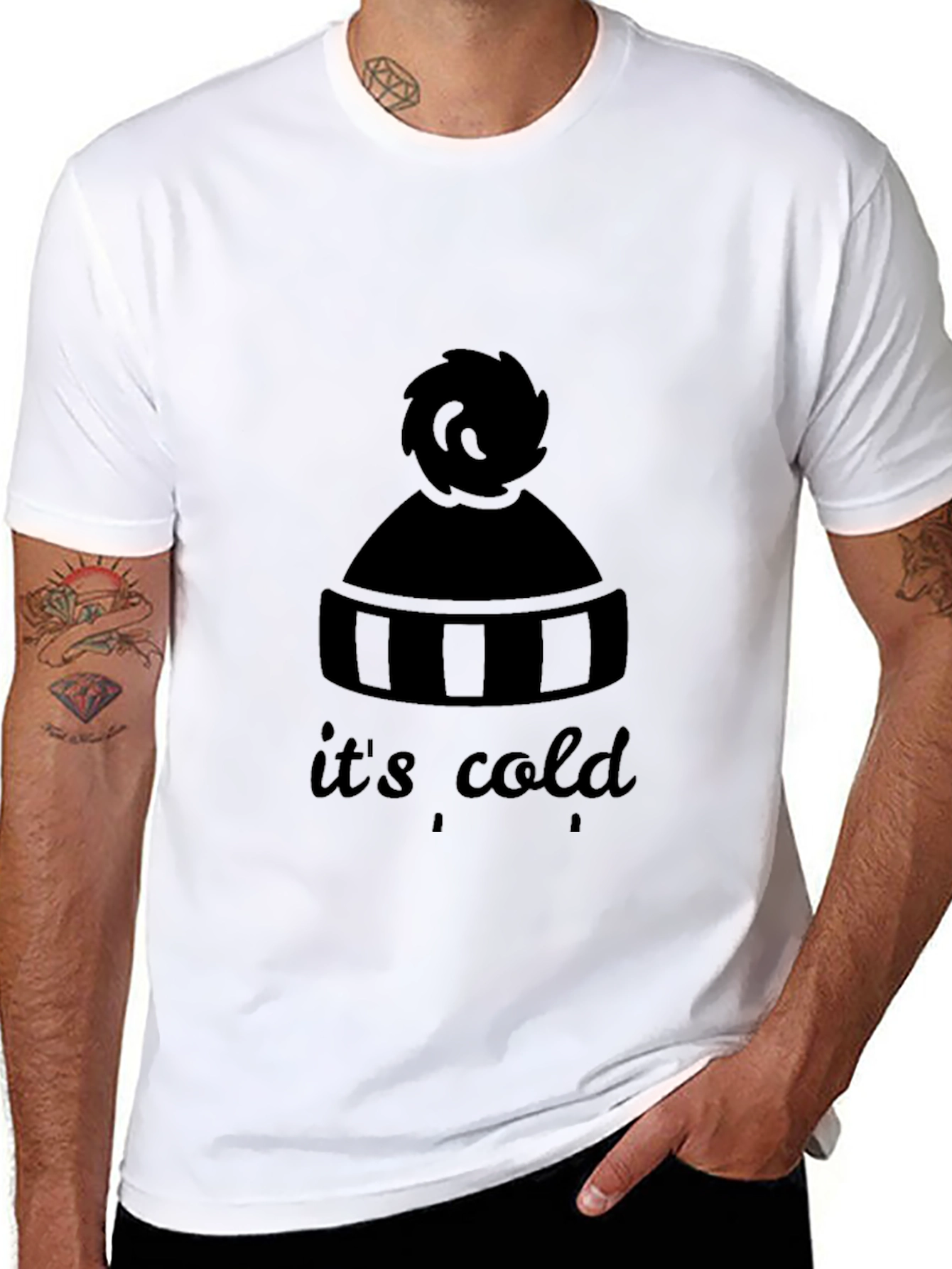 Its Cold T-Shirt - Winter Hat Design