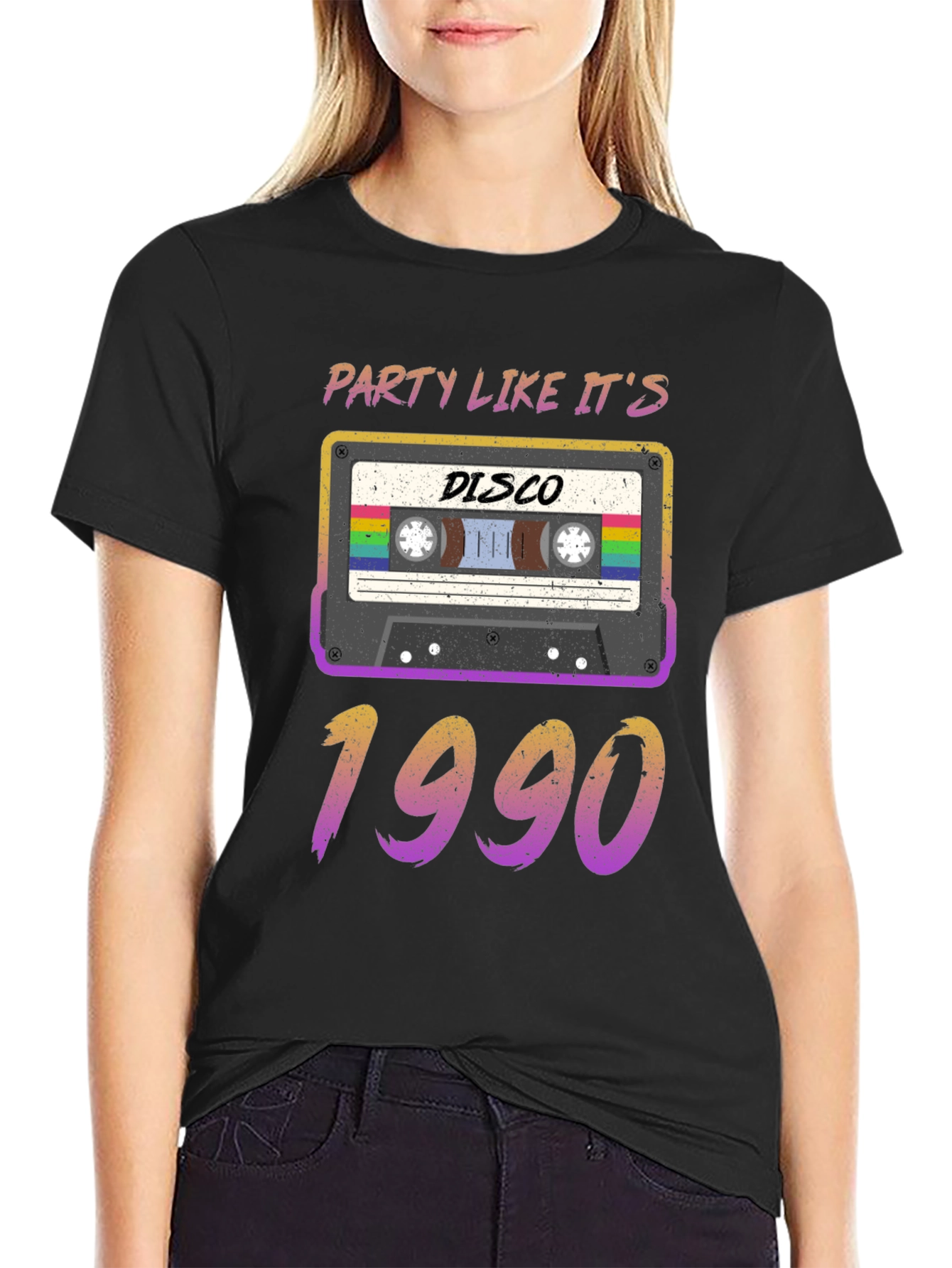 Retro 1990s Disco Cassette T-Shirt