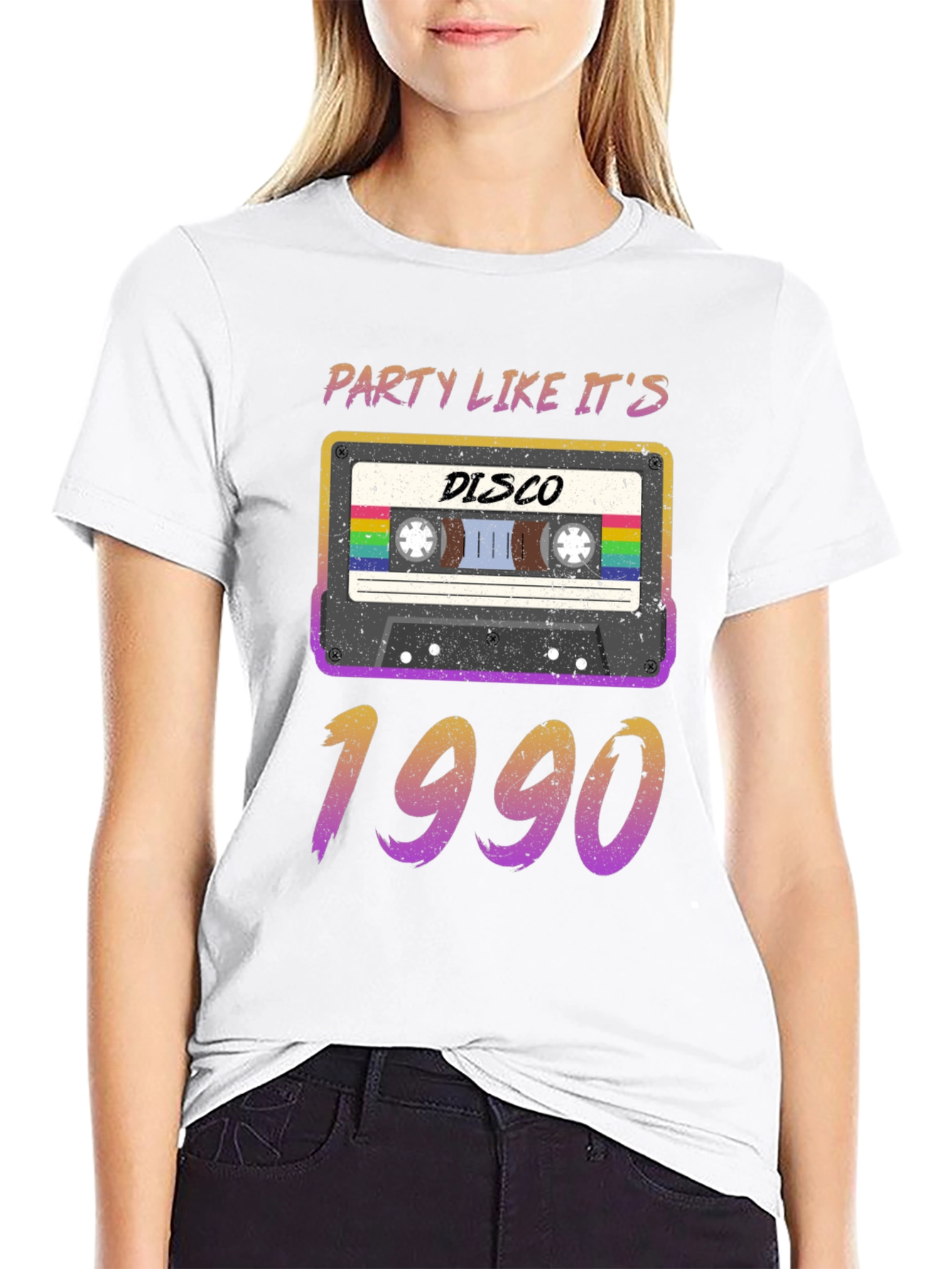 Retro 1990s Disco Cassette T-Shirt