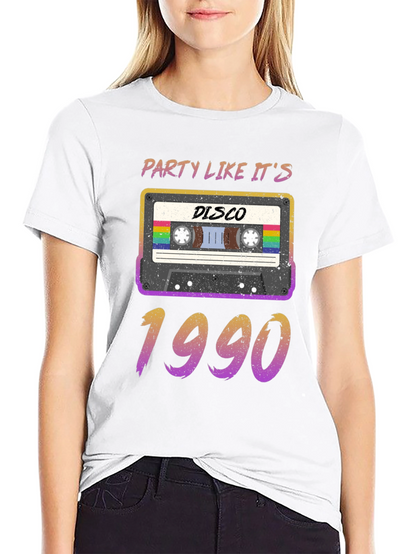 Retro 1990s Disco Cassette T-Shirt
