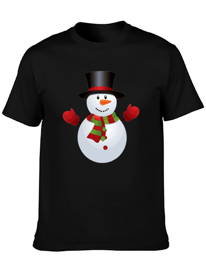 Snowman Graphic Tee - Festive Holiday Shirt