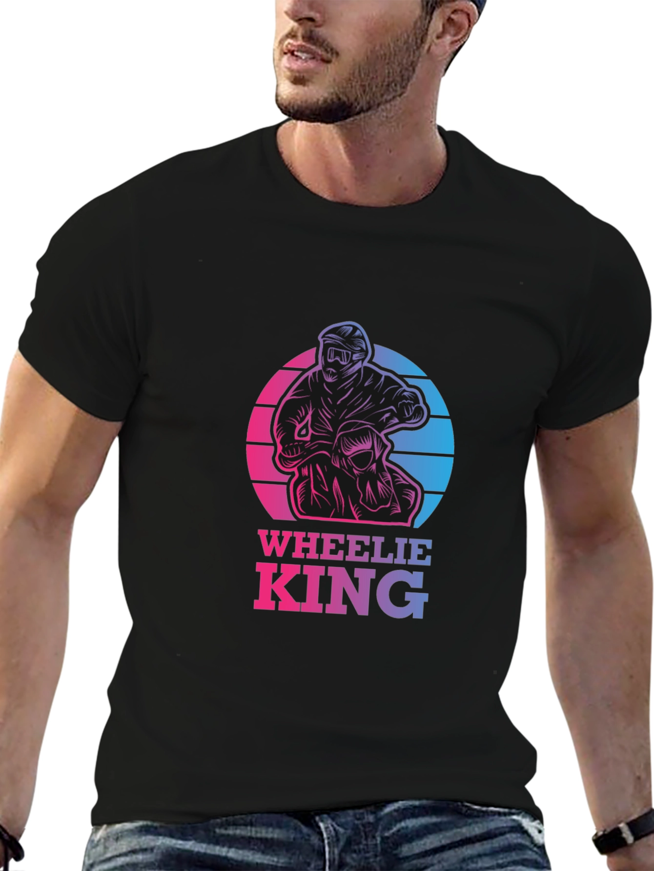Wheelie King Graphic Tee - Motorbike T-Shirt