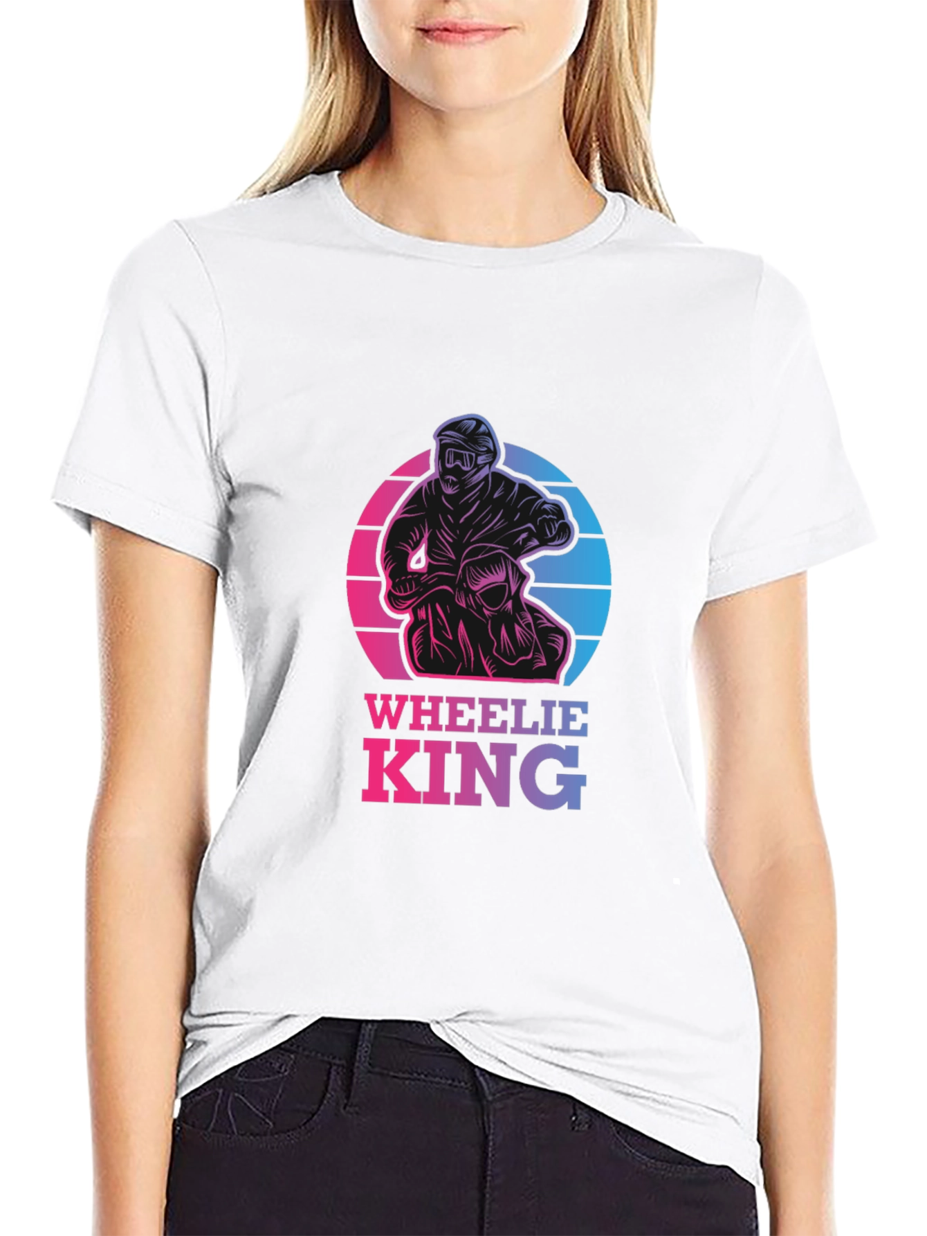 Wheelie King Graphic Tee - Motorbike T-Shirt