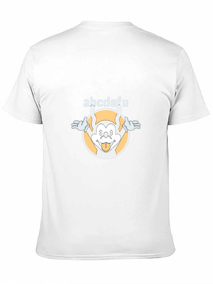 Funny abcdefu Cartoon Graphic Tee - Black