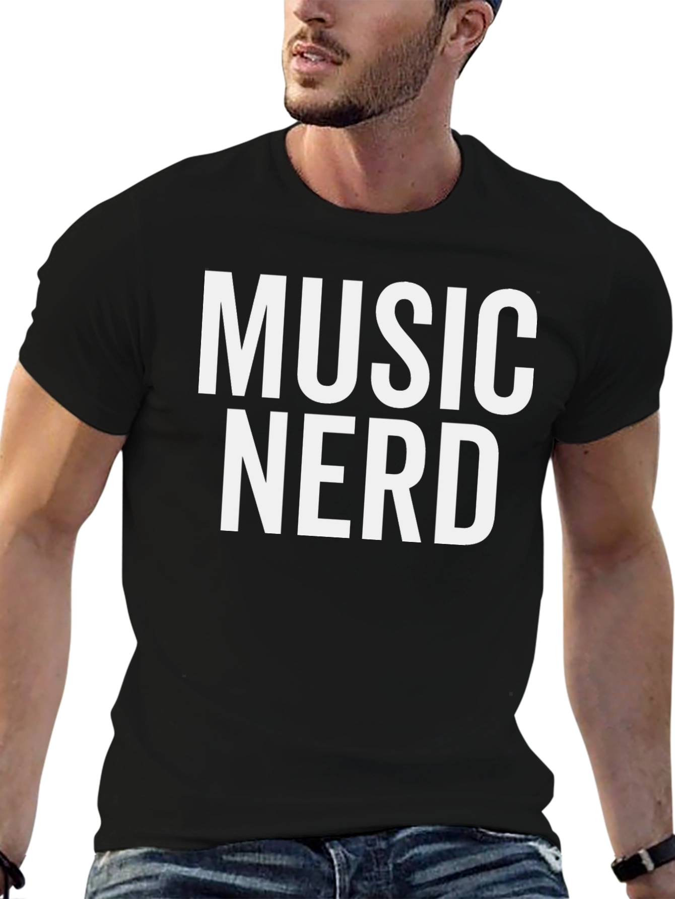 Music Nerd Graphic Tee - Black T-Shirt