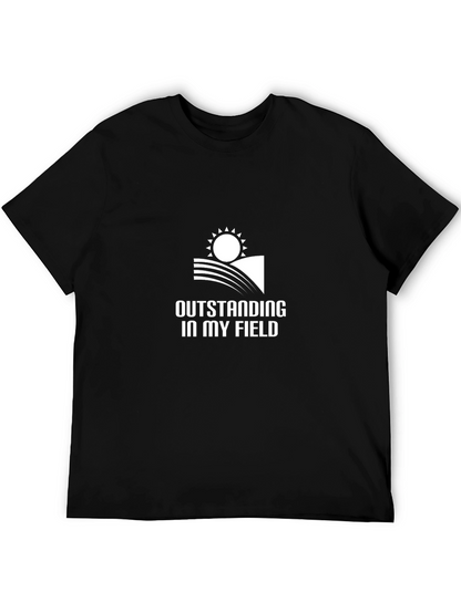 Outstanding in My Field Black Graphic Tee