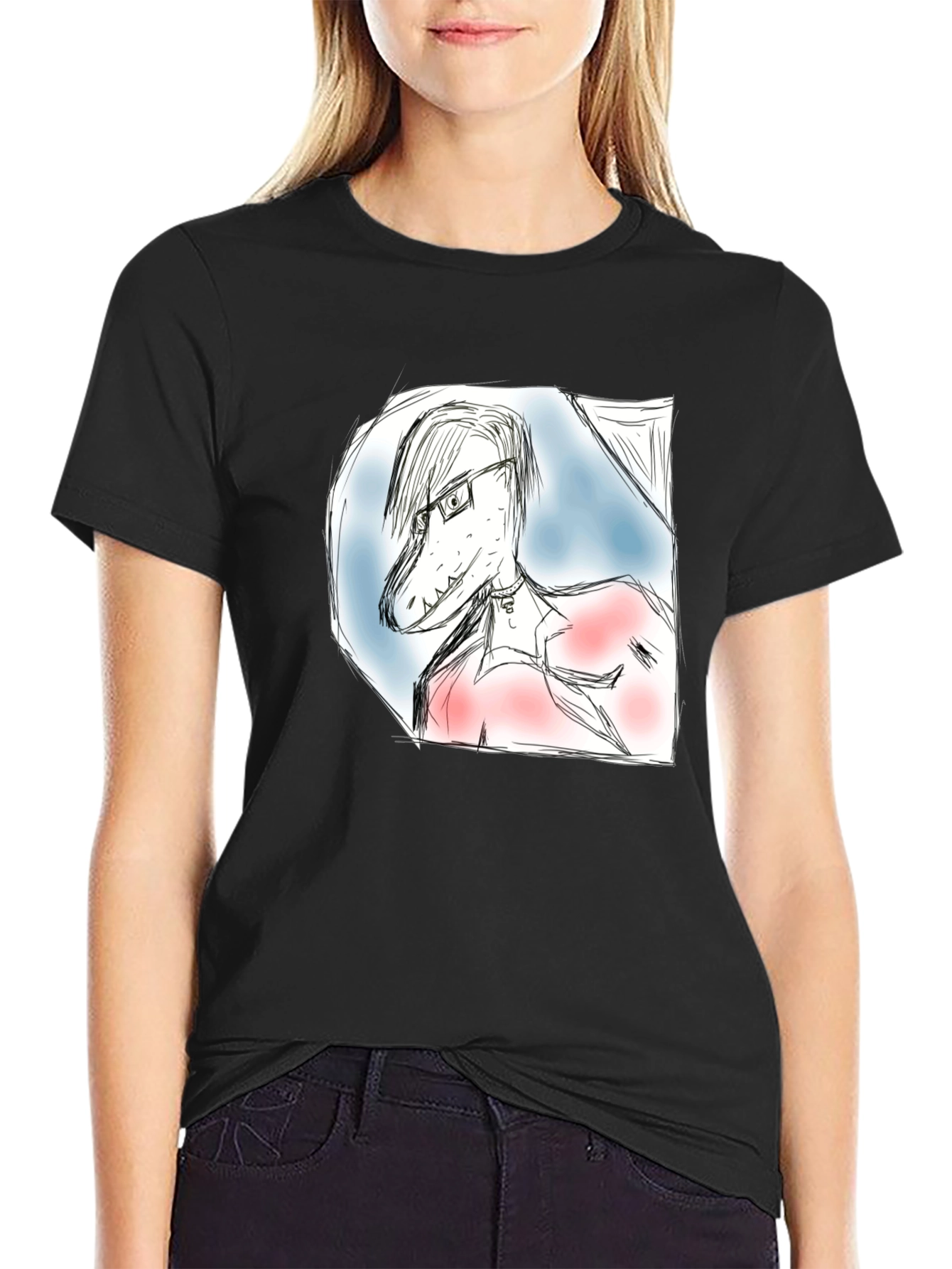 Dinosaur Sketch T-Shirt - Unique Graphic Tee