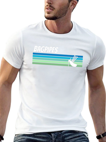 Bagpipes Graphic Tee - Scottish Music Shirt