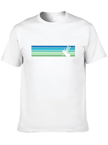 Bagpipes Graphic Tee - Scottish Music Shirt