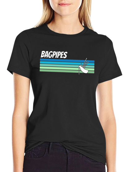 Bagpipes Graphic Tee - Scottish Music Shirt