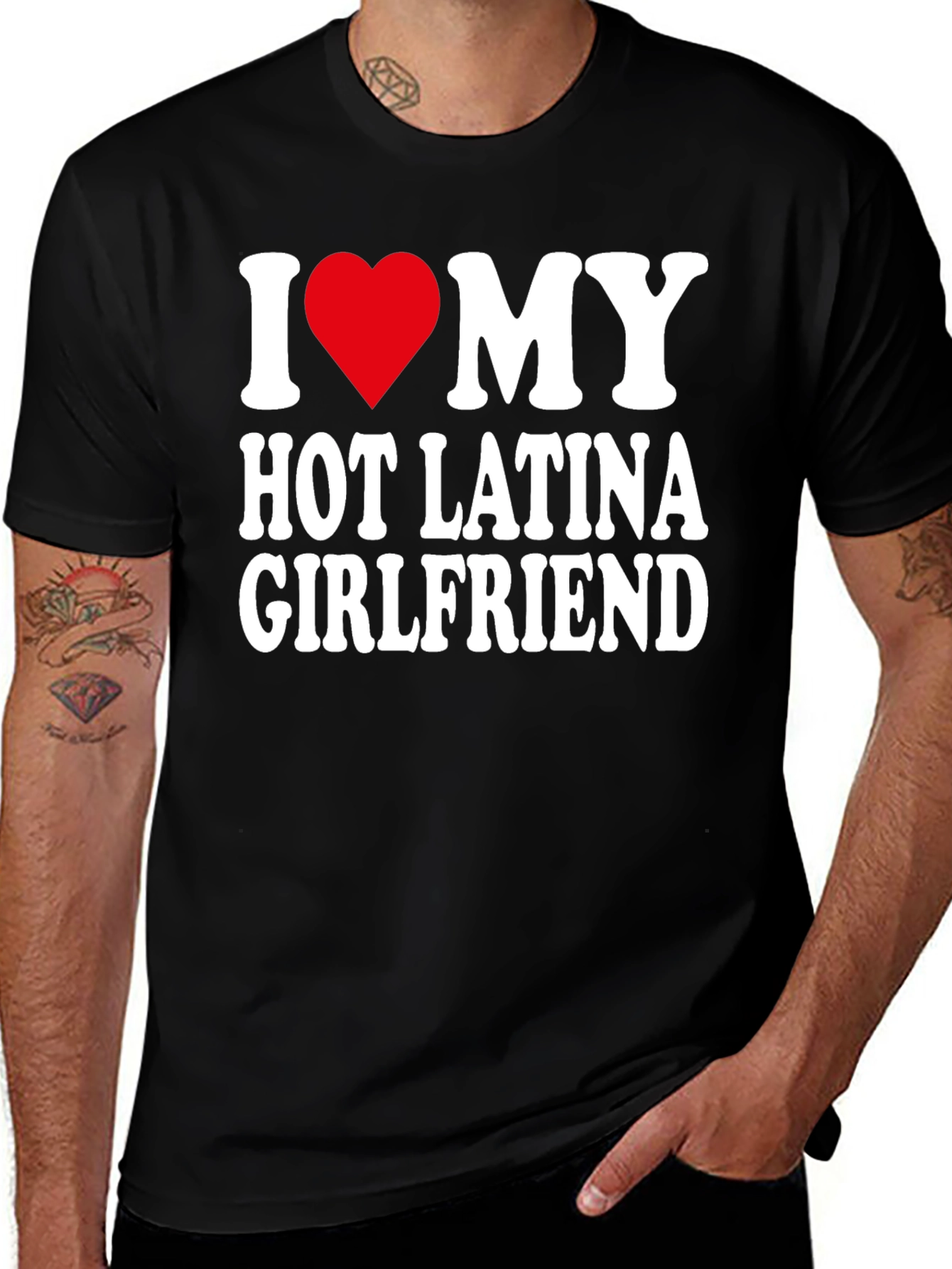 I Heart My Hot Latina Girlfriend Mens T-Shirt