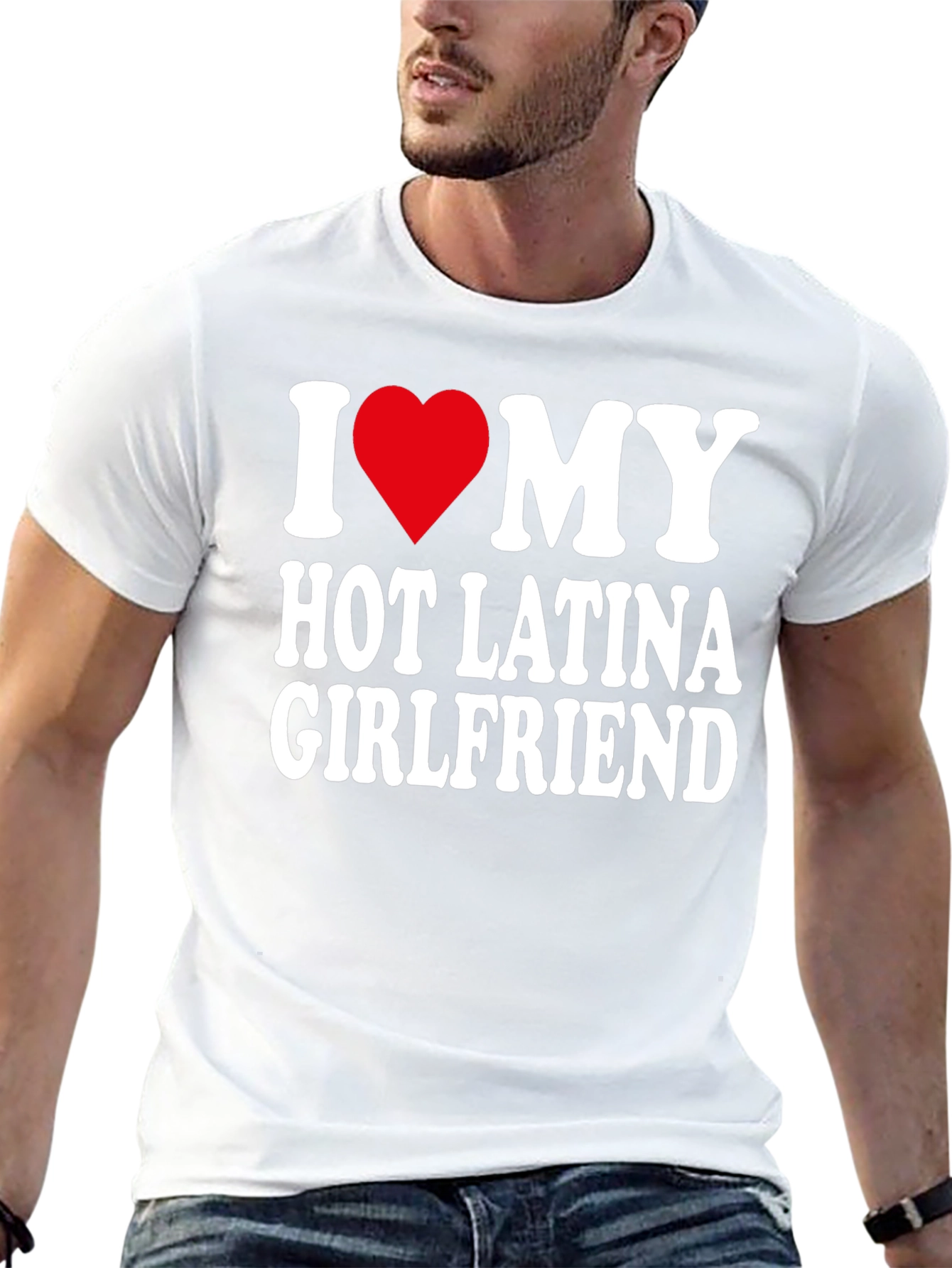 I Heart My Hot Latina Girlfriend Mens T-Shirt