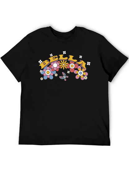 Retro Floral Text T-Shirt
