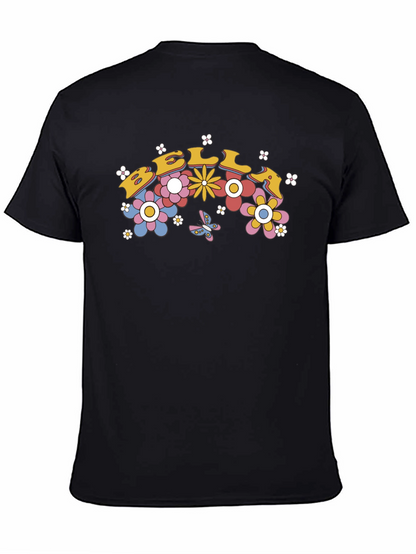 Retro Floral Text T-Shirt