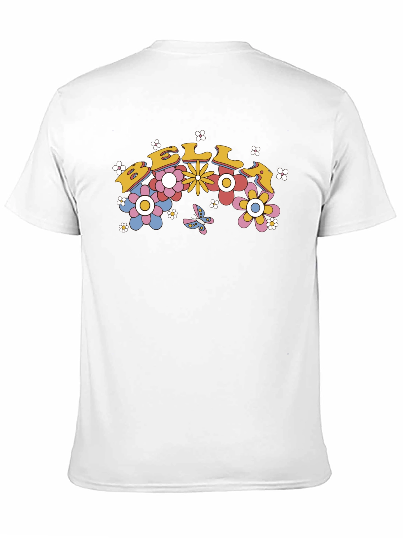 Retro Floral Text T-Shirt