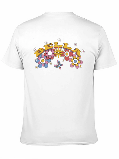 Retro Floral Text T-Shirt