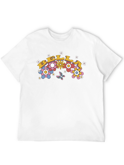 Retro Floral Text T-Shirt