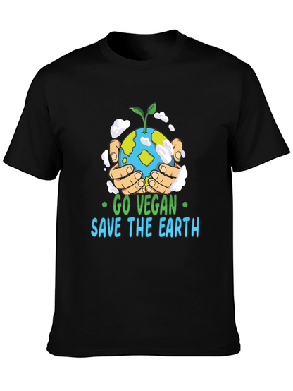 Go Vegan Save the Earth Graphic T-Shirt