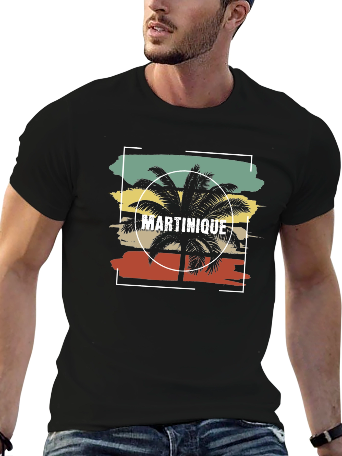 Martinique Palm Tree Graphic Tee