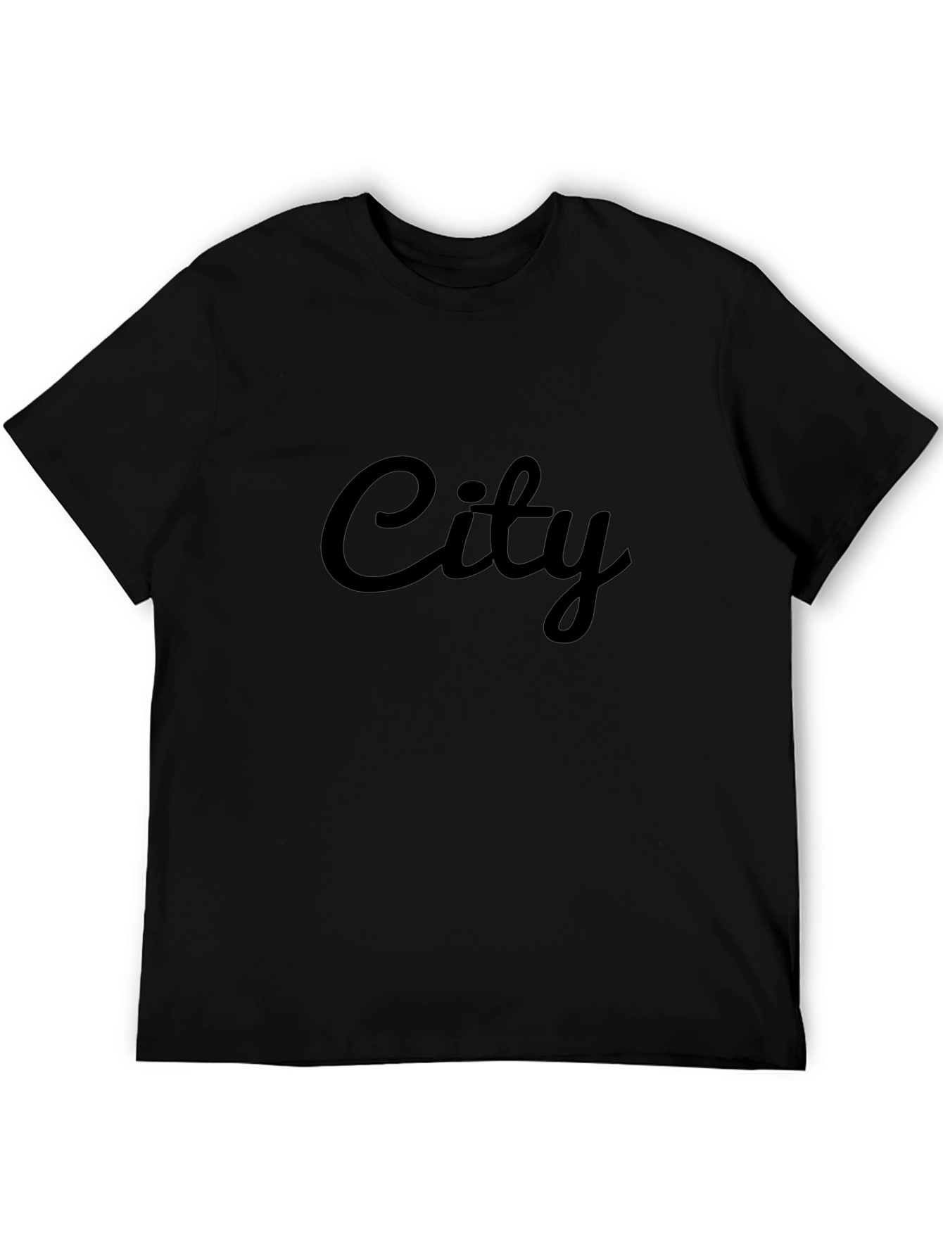 City Graphic Print Black T-Shirt