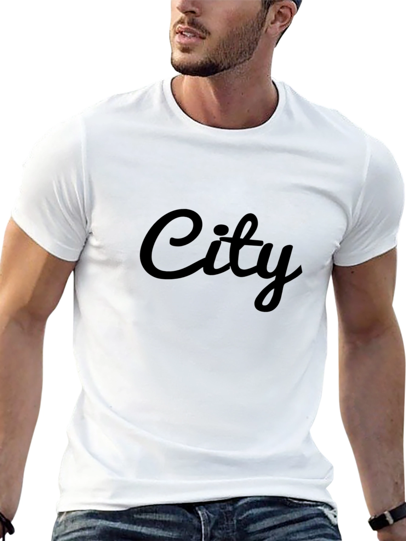City Graphic Print Black T-Shirt
