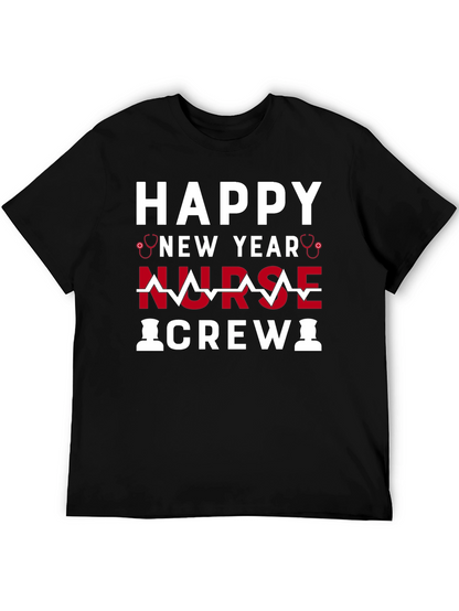 Happy New Year Nurse Crew Graphic T-Shirt