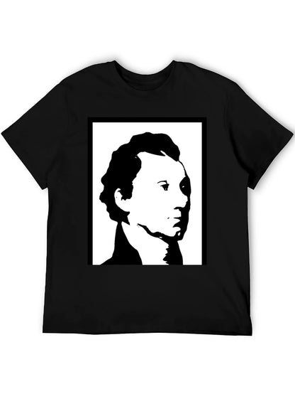 Monochrome Portrait Graphic T-Shirt