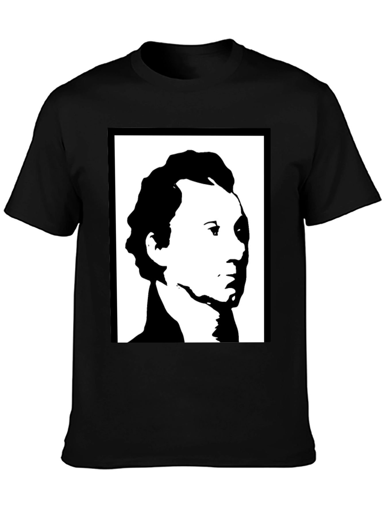 Monochrome Portrait Graphic T-Shirt