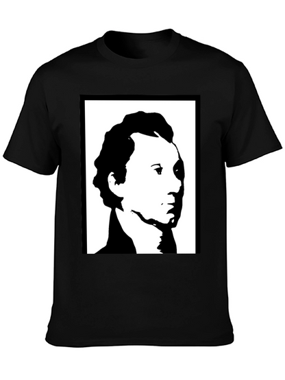 Monochrome Portrait Graphic T-Shirt