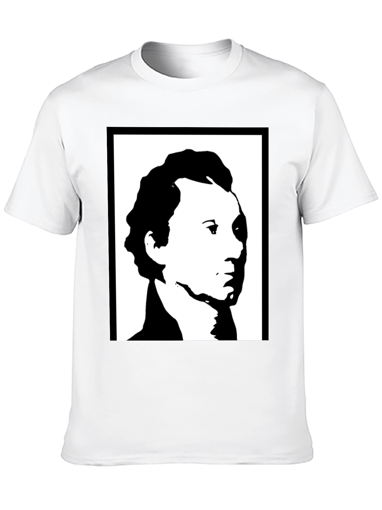 Monochrome Portrait Graphic T-Shirt
