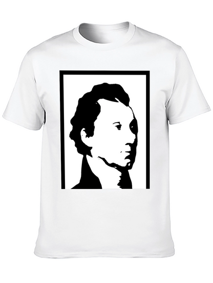 Monochrome Portrait Graphic T-Shirt