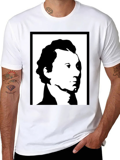 Monochrome Portrait Graphic T-Shirt