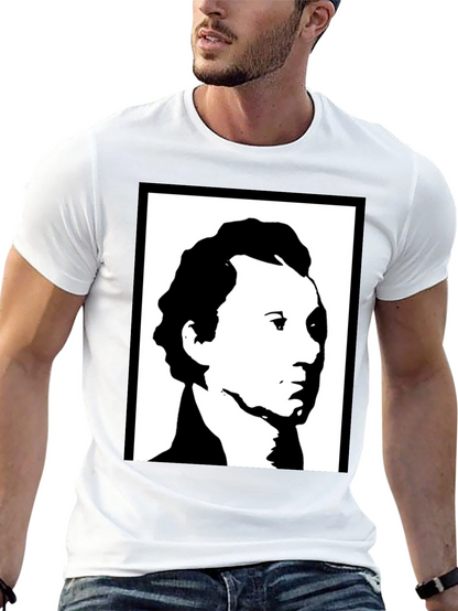 Monochrome Portrait Graphic T-Shirt