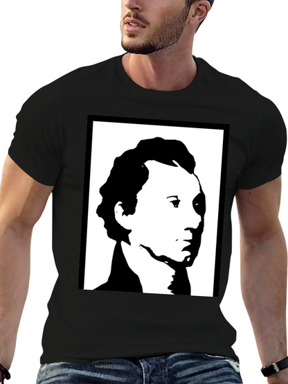Monochrome Portrait Graphic T-Shirt