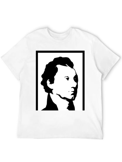Monochrome Portrait Graphic T-Shirt