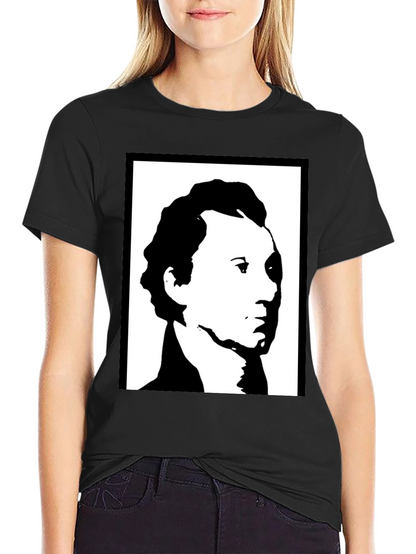 Monochrome Portrait Graphic T-Shirt