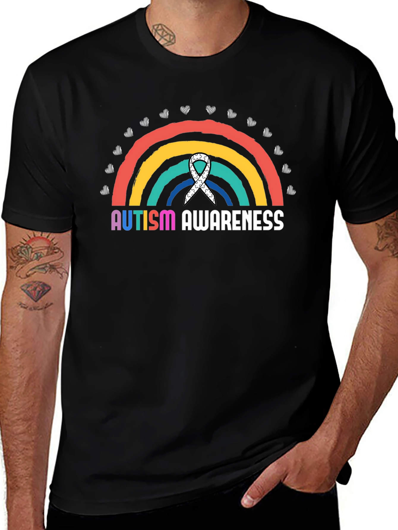Autism Awareness Rainbow T-Shirt Support Autism
