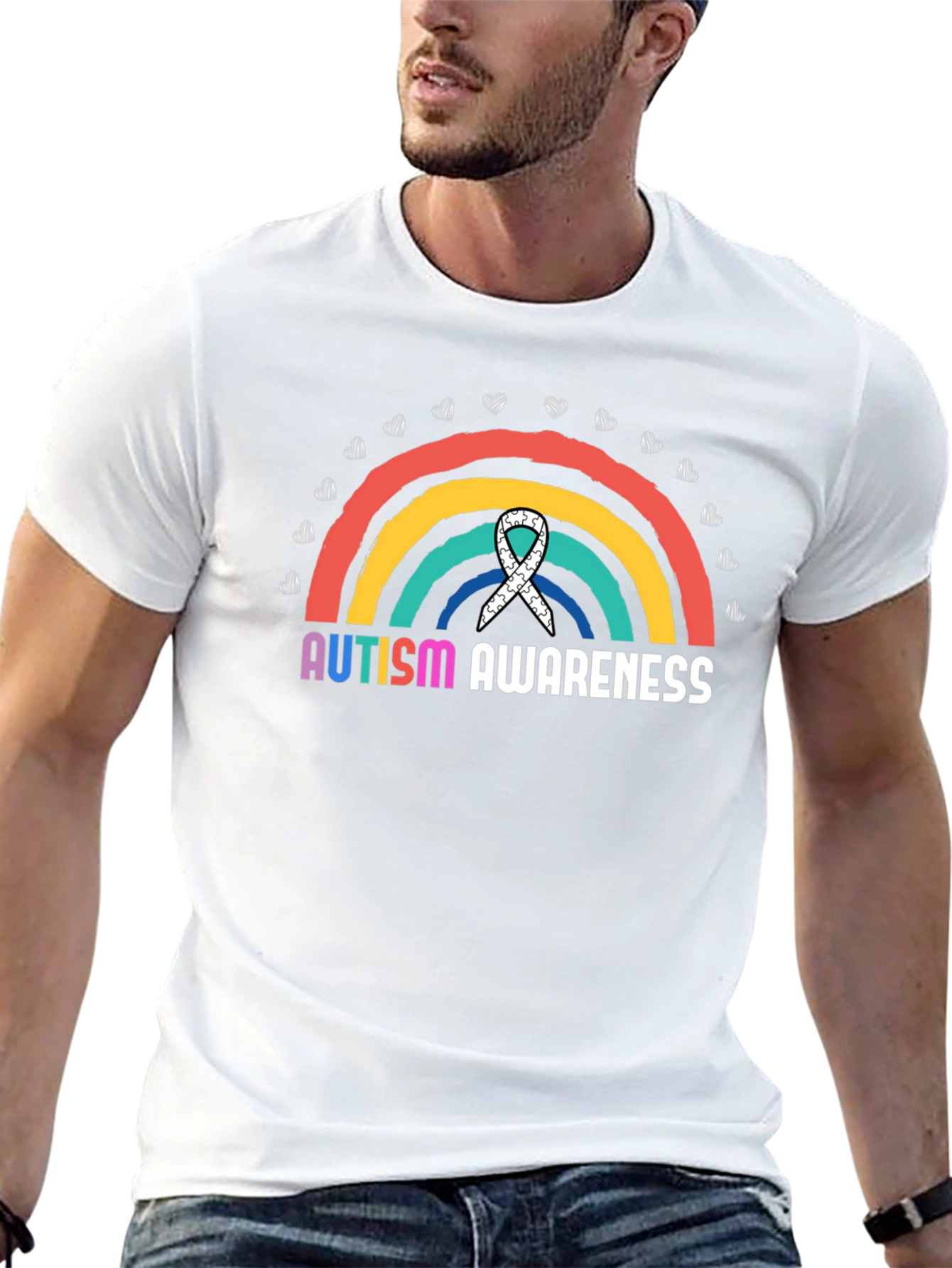 Autism Awareness Rainbow T-Shirt Support Autism