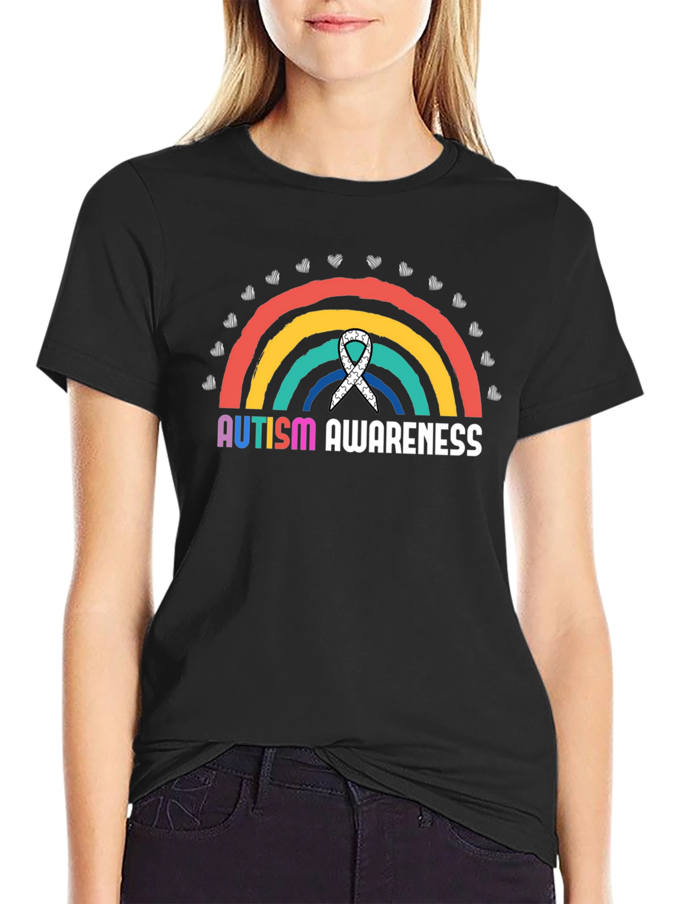 Autism Awareness Rainbow T-Shirt Support Autism