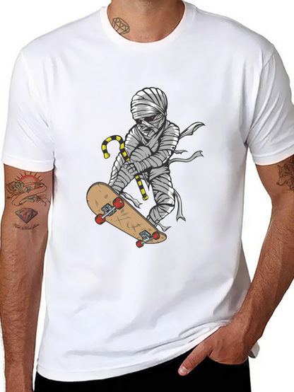 Skateboarding Mummy Graphic Tee