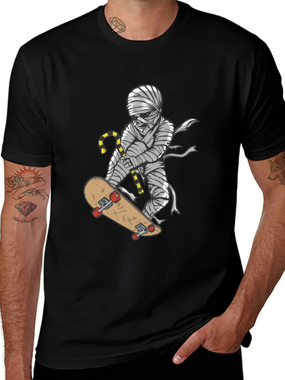 Skateboarding Mummy Graphic Tee