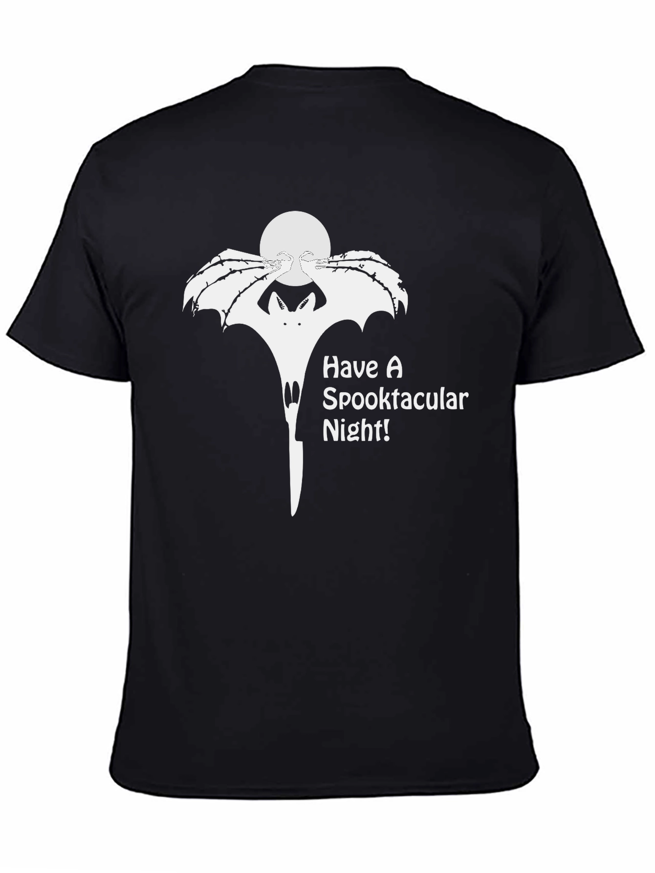 Spooktacular Halloween Bat Graphic T-Shirt