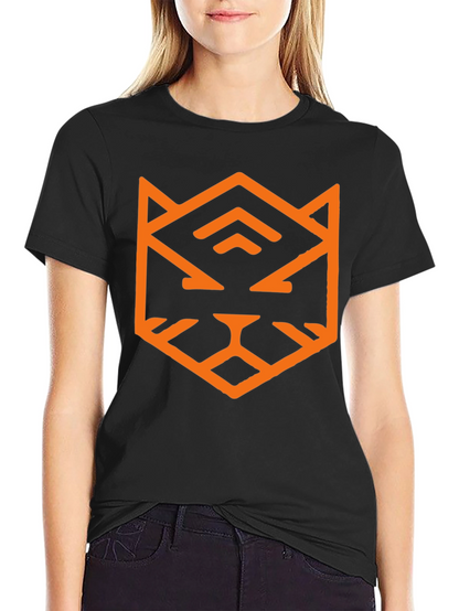 Geometric Tiger Graphic Tee - Black
