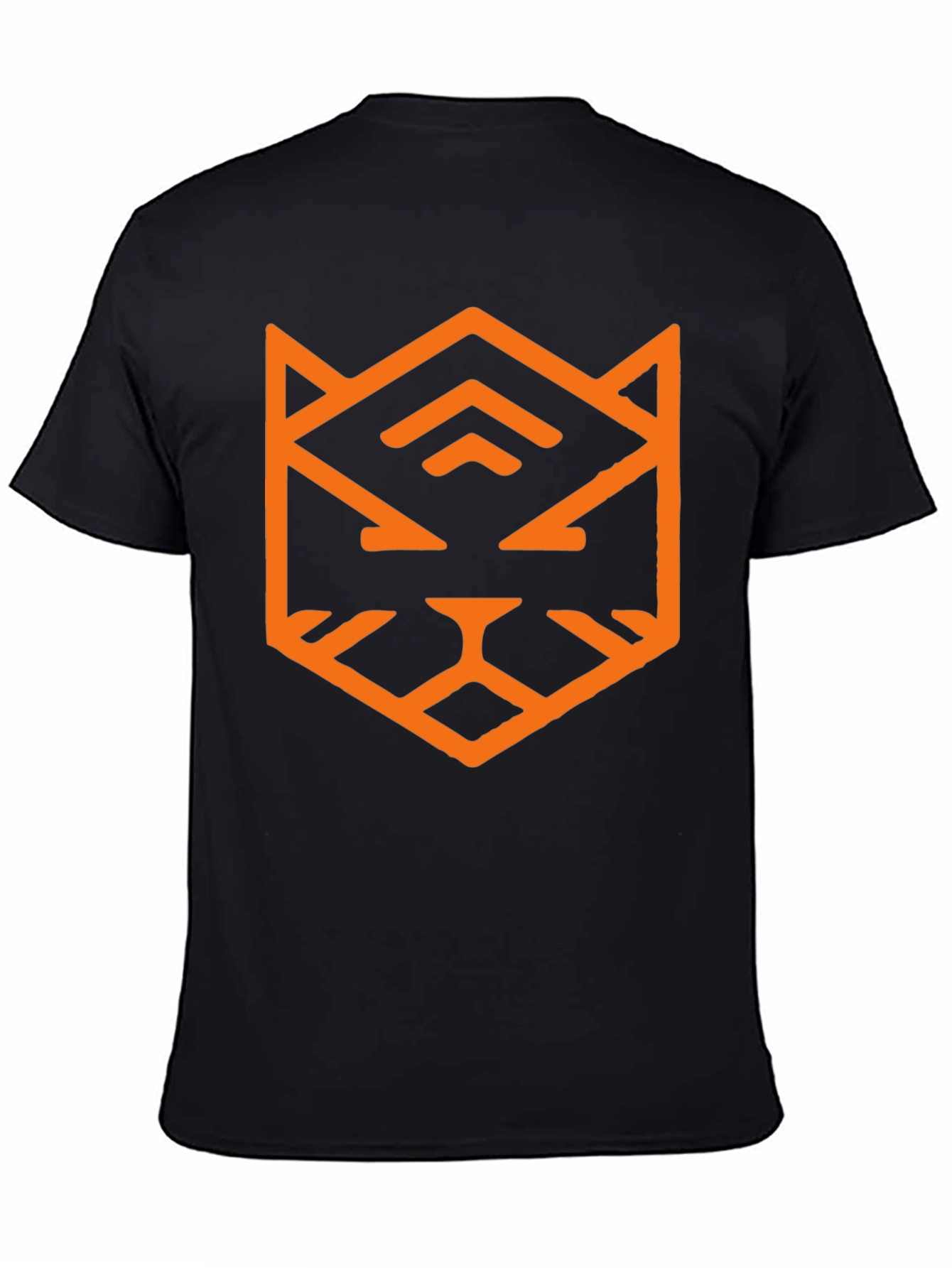 Geometric Tiger Graphic Tee - Black