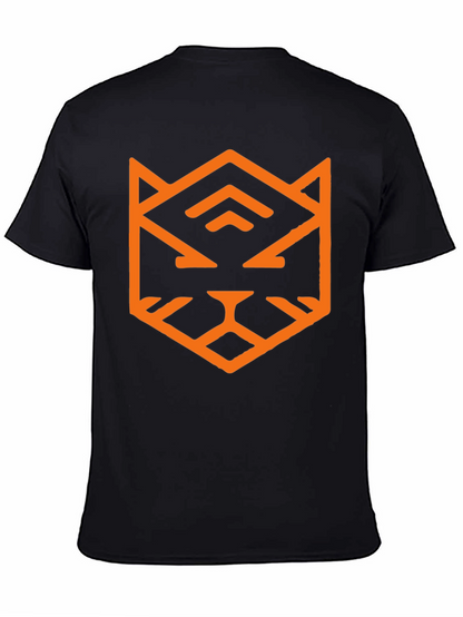 Geometric Tiger Graphic Tee - Black