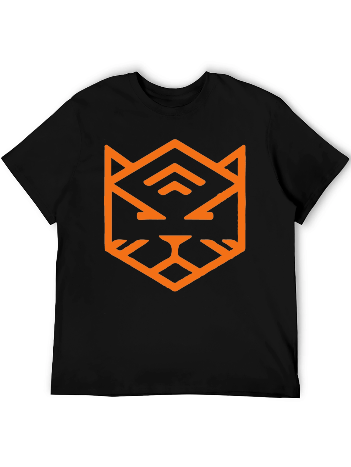 Geometric Tiger Graphic Tee - Black