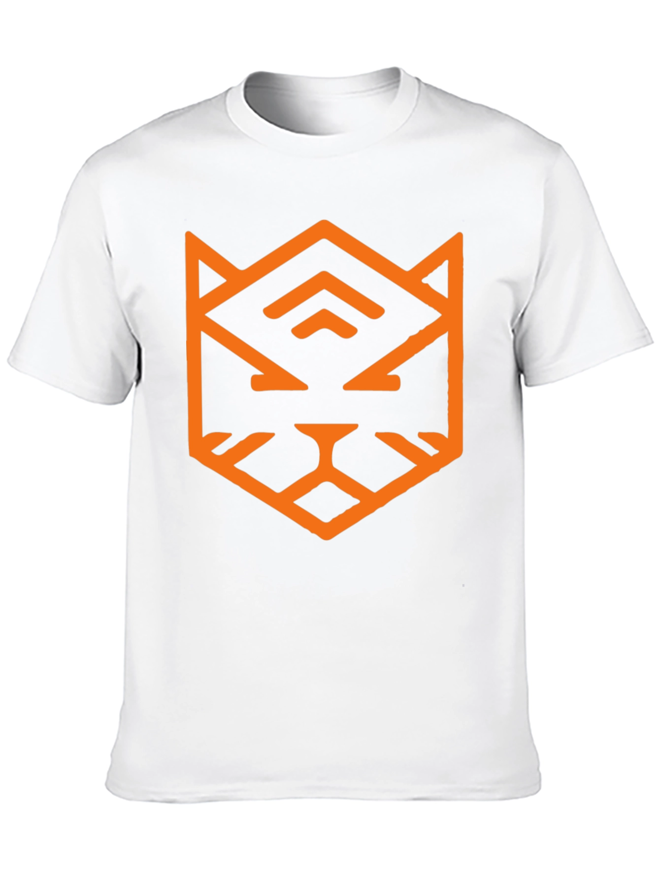 Geometric Tiger Graphic Tee - Black