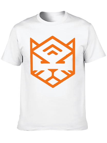 Geometric Tiger Graphic Tee - Black