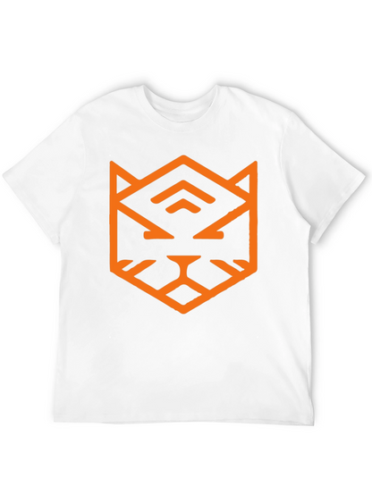 Geometric Tiger Graphic Tee - Black