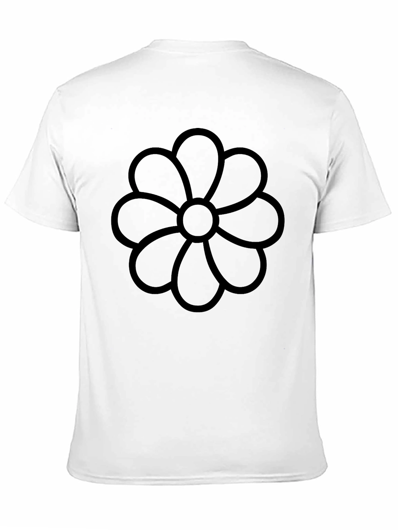Black Flower Graphic Tee - Casual Comfort